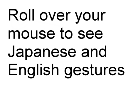 Roll over to see Japanese and Englislh Gestures